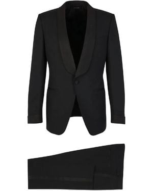 Tom Ford Wool Blend Single-Breasted Blazer - Black