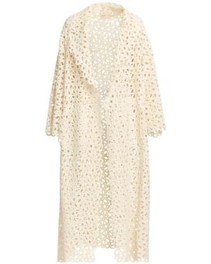 Elie Saab Macramé Coat - White
