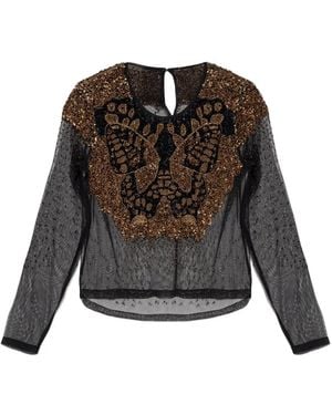 AllSaints Haut Greta À Ornements - Black