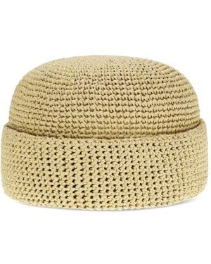 Loro Piana Doroteo Crochet-Knit Beanie Hat - Natural