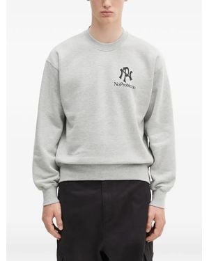 Aries Logo-Print Sweatshirt - Grey