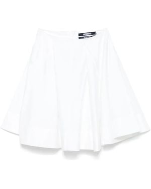 Jacquemus La Jupe Salon Midi-Rok - Wit