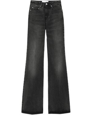 Ami Paris Vaqueros Acampanados De Talle Alto - Negro