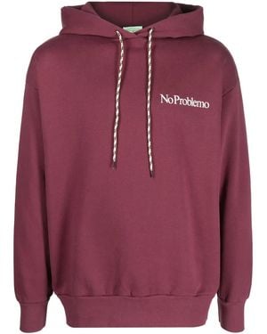 Aries Hoodie Mit Slogan-Print - Rot