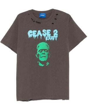 DAGGER T-Shirt Im Distressed-Look - Grau