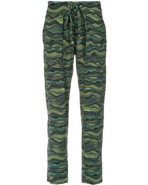 Amir Slama Wave Print Drawstring Pants - Green