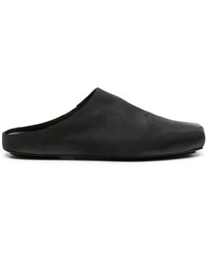 Uma Wang Slipper Mit Eckiger Kappe - Schwarz