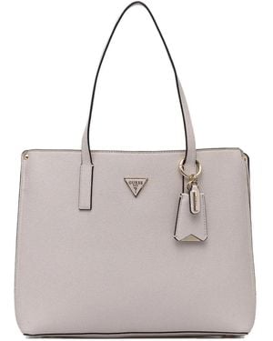 Guess Meridian Ii Triangle-Logo Tote Bag - Grey