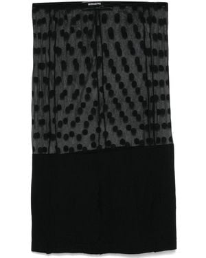 HODAKOVA Semi-Sheer Midi Skirt - Black