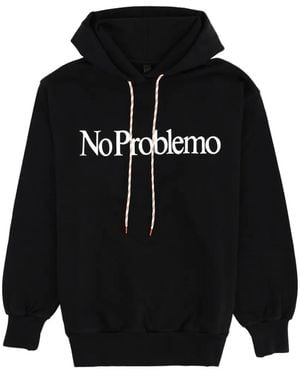 No Problemo Sudadera Con Capucha Y Logo - Negro