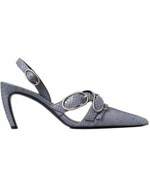 Tory Burch Sandalias Con Tira Posterior Y Hebilla - Blanco