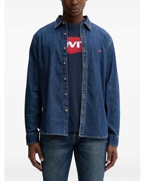 Levi's Logo-Patch Shirt - Blue