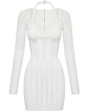 Dion Lee オープンニット ミニドレス - ホワイト