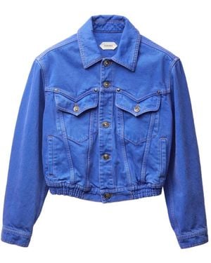 Versace Denim Cotton Jacket - Blue