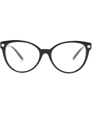 Versace Greca-Arm Butterfly-Frame Glasses - Brown
