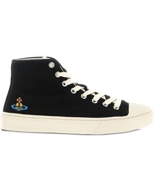 Vivienne Westwood High-Top Orb-Detail Sneakers - Black