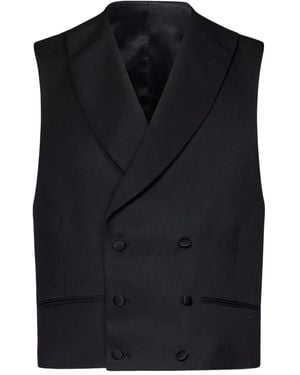 Franzese Collection Satin-Detail Single-Breasted Suit (Set Of Three) - Black