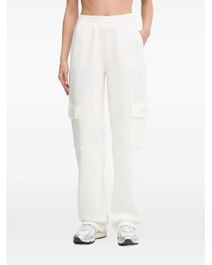 Guess Cargo-Pocket Track Trousers - White