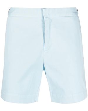 Orlebar Brown Mid-Rise Cotton Shorts - Blue
