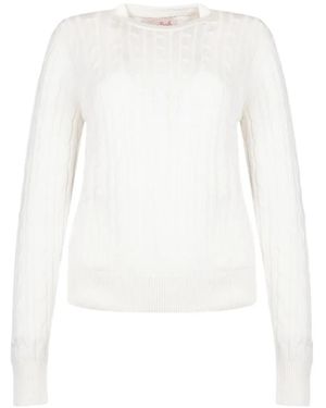 MC2 Saint Barth Pull En Maille Torsadée - White