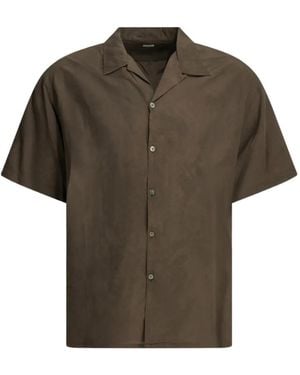 A.PRESSE Natural Dyed Short-Sleeve Shirt - Brown