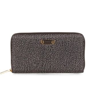 Borbonese O.P. Wrap-Around Zip Wallet - Grey