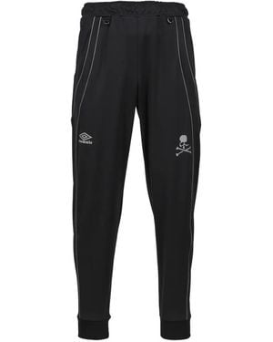Umbro X Martermind World Logo-Print Tapered Track Pants - Black