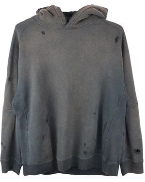 Needles Distressed Cotton Hoodie - Grey