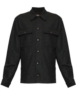Moncler Button-Up Chest-Pocket Shirt Jacket - Black