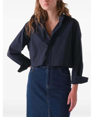 CISSA The Shorty Cropped Shirt - Blue