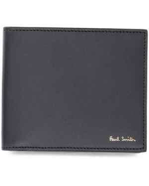Paul Smith Signature Stripe Leather Wallet - Black