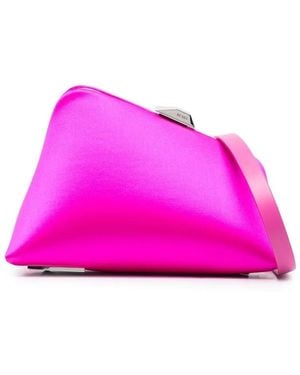 The Attico Logoprint Clutch Bag - Pink