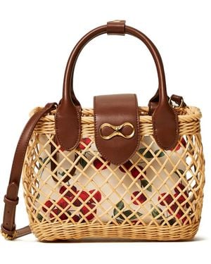 Twinset Logo-Appliqué Tote Bag - Brown