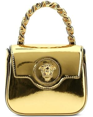 Versace Mini La Medusa chain-handle cross-body bag - Metálico