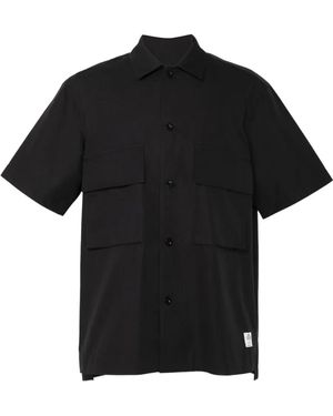 Sacai Camiseta de manga corta con bolsillo - Negro
