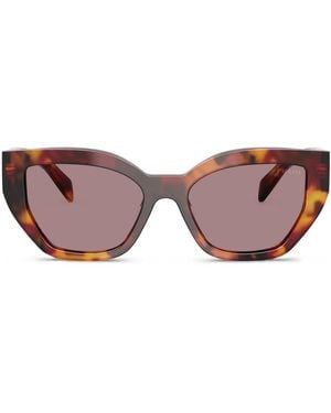 Prada トータスシェル キャットアイ サングラス - ブラウン