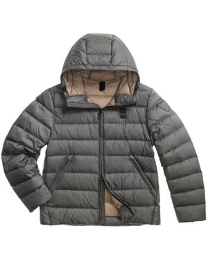 Blauer Quilted Hooded Jacket - Grey