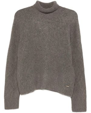Woolrich Logo-Plaque Jumper - Grey