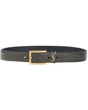Saint Laurent Cassandre Belt - White