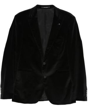 Tagliatore Button Textured Jacket - Black