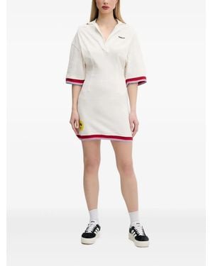 Barrow Gestreiftes Minikleid Mit Polokragen - Weiß