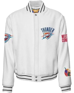 Jeff Hamilton Oklahoma City Thunder Varsity Jacket - White