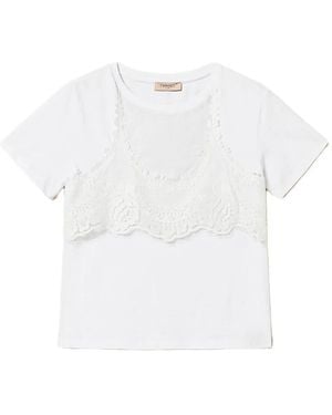 Twinset Lace T-Shirt - White