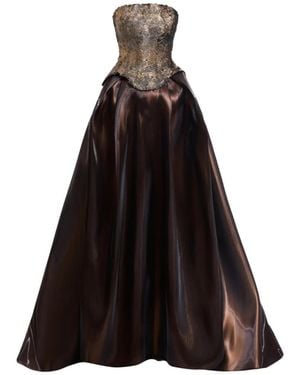 Gemy Maalouf Sequin-Embellished Strapless Dress - Black