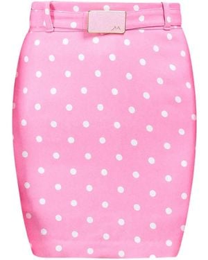 ROWEN ROSE Polka-Dot Mini Skirt - Pink