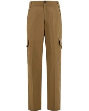 Ferragamo Canvas Cargo Trousers - Natural
