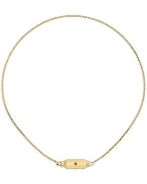 Marie Lichtenberg Micro Coco Ruby Locket Necklace - White