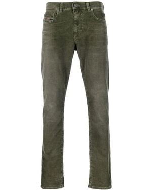DIESEL Corduroy Tapered Leg Trousers - Green