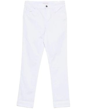 Liu Jo Pantalon Boutonné À Passants De Ceinture - White