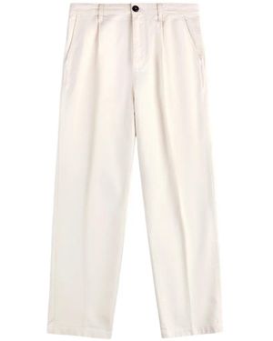 Fay Archive Pleated Pants - White